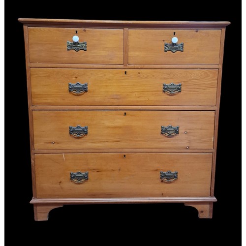 241 - Pine 2 Over 3 Chest of Drawers