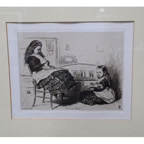 255 - 'The Baby-House' Etching C.1872 - J.E Millais 1829-1896