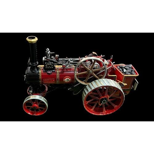 314 - A Cased 1925 Allchin Traction Engine Hand Built Metal Scale Model Case (30X15x17cm)