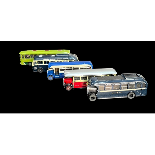 320 - A Collection of 5 Metal Scale Model Completed Kits of Buses and Coaches incl 1935 Bristol JJW 1929 A... 