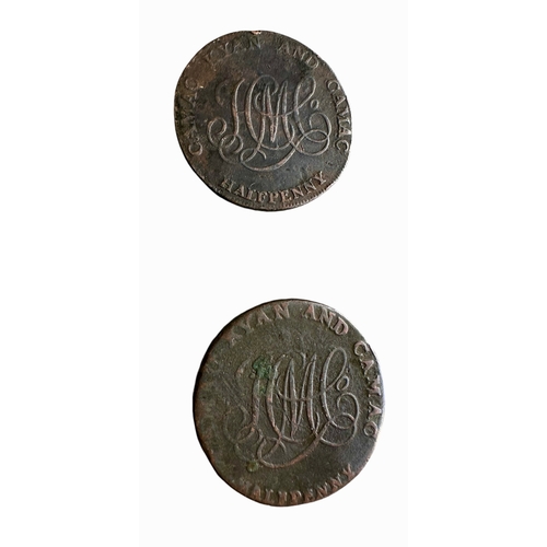 351 - 2 x 1792 Ireland Camac, Ryan And Camac Half Pennies