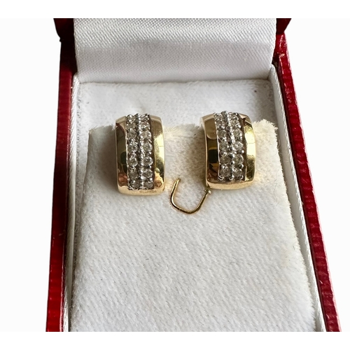 369 - Gold Earrings Marked 750 Weight 4.5g