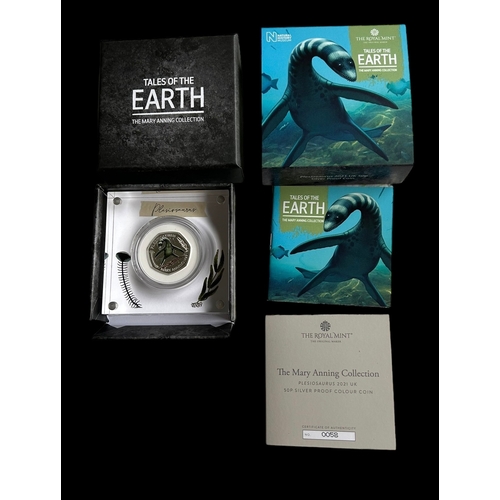 395 - 3 x Mary Anning Tales Of The Earth Silver Proof Coins