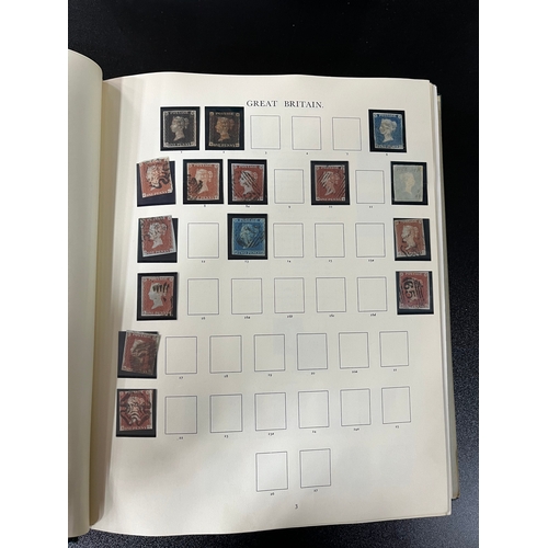 396 - Windsor Stamp Album of Great Britain Stamps Incl. Penny Blacks Penny Reds and Two Pence Blues