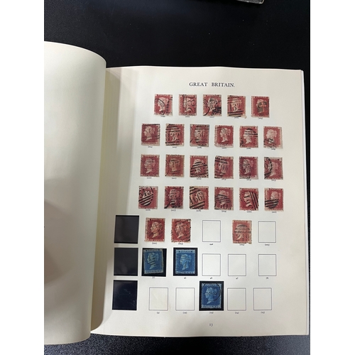 396 - Windsor Stamp Album of Great Britain Stamps Incl. Penny Blacks Penny Reds and Two Pence Blues