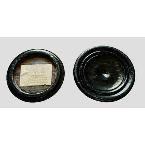 12 - A Turned Snuff Box From The Stern Post Of The Wreck HMS Royal George Which Sank In 1782 Off Spithead... 