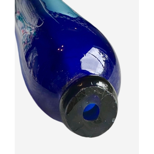 20 - Victorian Blue Glass Rolling Pin Length 39cm