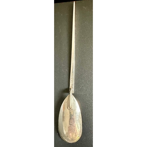 45 - Silver Roman Reproduction Anointing Spoon Size 14.5cm x 2.4cm