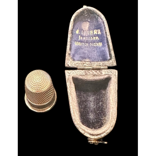 287 - 15ct Gold Cased Thimble Weight 4.8g