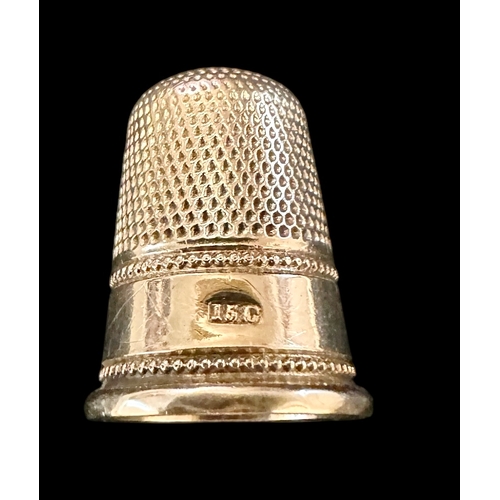 287 - 15ct Gold Cased Thimble Weight 4.8g