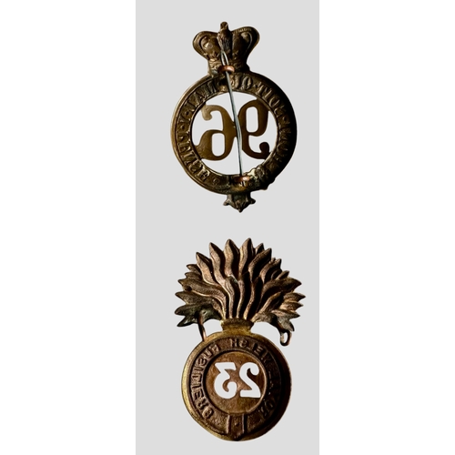 22 - 96th Regiment Of Foot & Royal Welsh Fusiliers Cap Badges