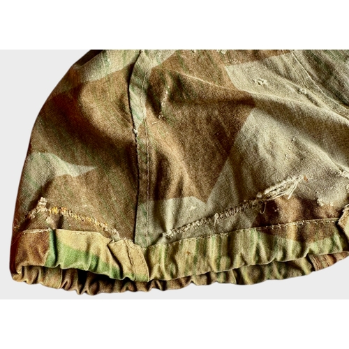 57 - German Wehrmacht Helmet Cover (Sewing Repairs & Holes)