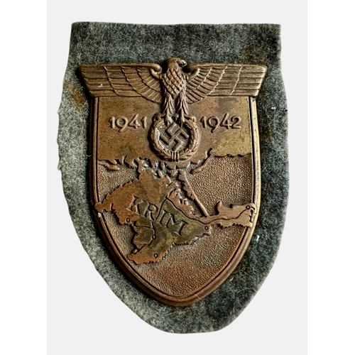 80 - German WWII Krim Battle Shield Size 7.4cm x 6cm