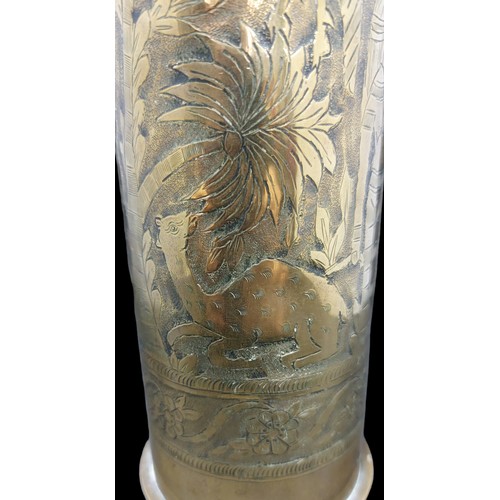 93 - WW1 Decorated Trench Art Shell - German 1916 - Egypt