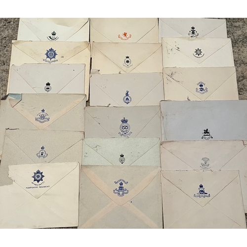 105 - Approx.60 mostly Regimental Envelopes to  Cording Outfitters Piccadilly WWI