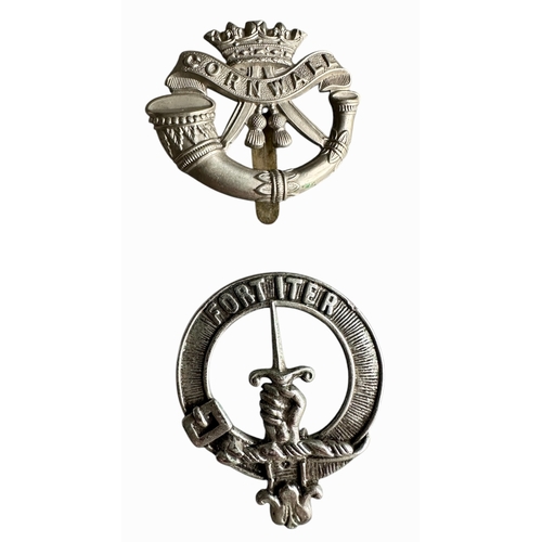 143 - DCLI Cap Badge & MacAlister Clan Cap Badge