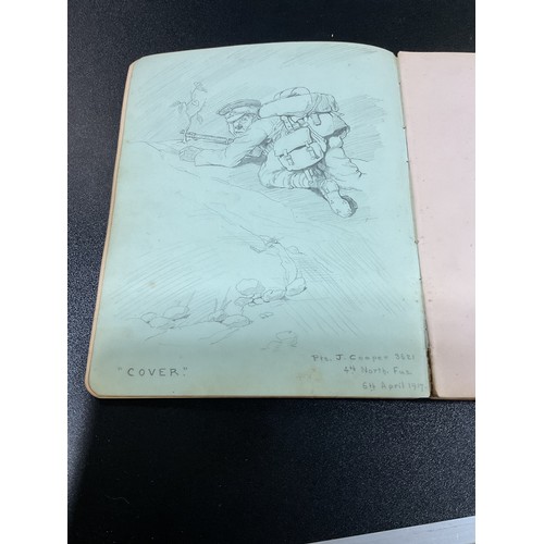 191 - WWI Nurses ( VAD ) Autograph Book Pretty Much Complete Incl. Drawings , Leeds Pals etc etc. Uppingha... 