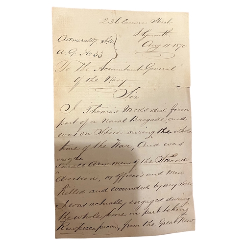 195 - Journal Of Occurences Thomas Woods on board HMS Castor 1843 with transcription. Includes First Hand ... 