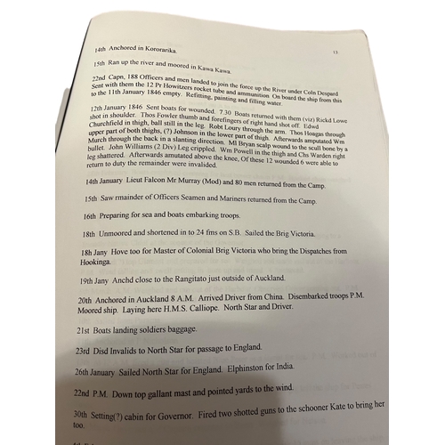 195 - Journal Of Occurences Thomas Woods on board HMS Castor 1843 with transcription. Includes First Hand ... 