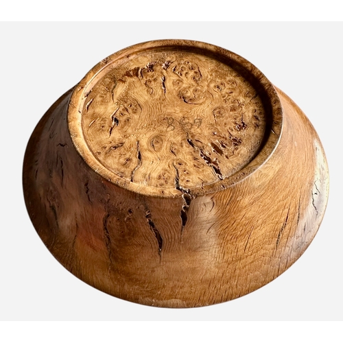 232 - Turned Burr Wood Bowl Size 19.8cm x 4.7cm