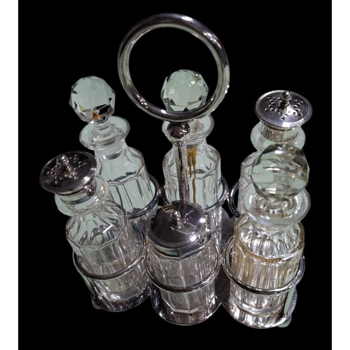 262 - 7 Piece Silver Plated Cruet Set