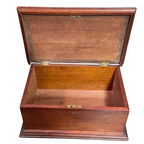 297 - A Mahogany Box. 33x20x14cm