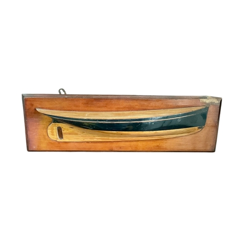 344 - A 19th Century Half  Hull Model of a Boat.