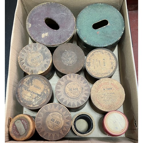 354 - Box of 12 Wax Cylinders Incl. Edison Bell Grand Concert a/f