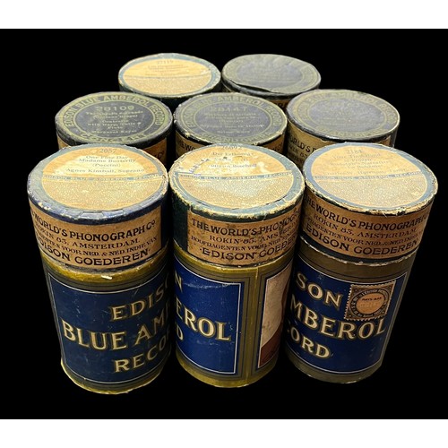 357 - 8 Edison Blue Amberol Wax Cylinders.