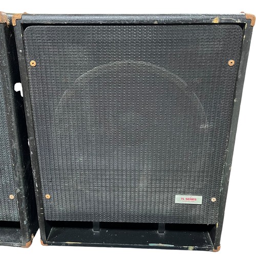 379 - A Pair Of  Vintage Electro-Voice TL Series Bass Speakers with Flight Case as Used by Cecil Du Valle ... 