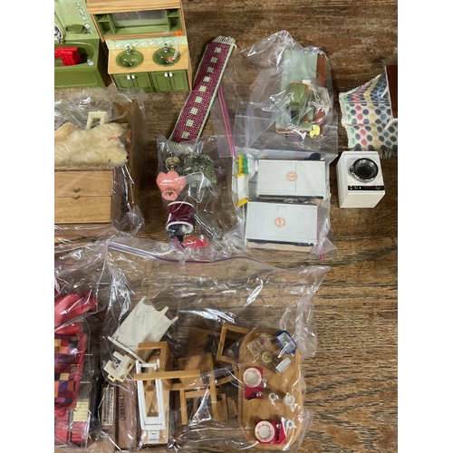 385 - Vintage Dolls House Lundby of Sweden , with A Good Selection of Vintage Dolls House Furniture.