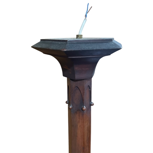 388 - A Good Mahogany Standard Lamp 150cm