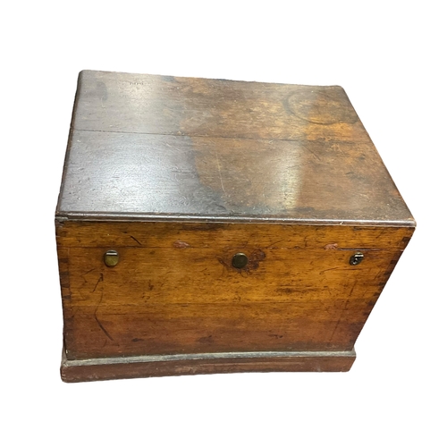 390 - An Oak Silver Chest With Large Carrying Handles 77x58x60cm