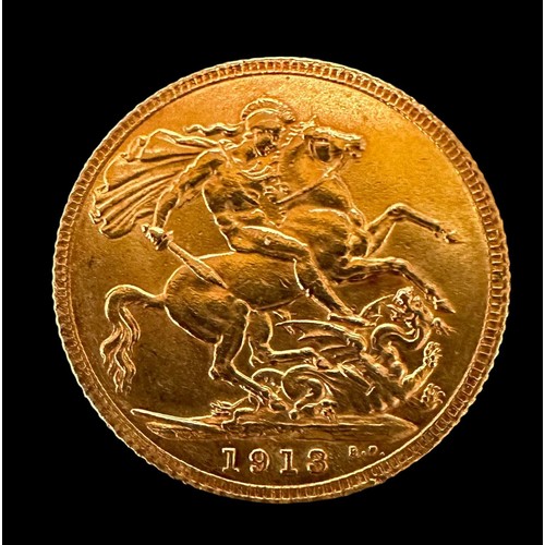 497 - 1913 George V 22ct Gold So