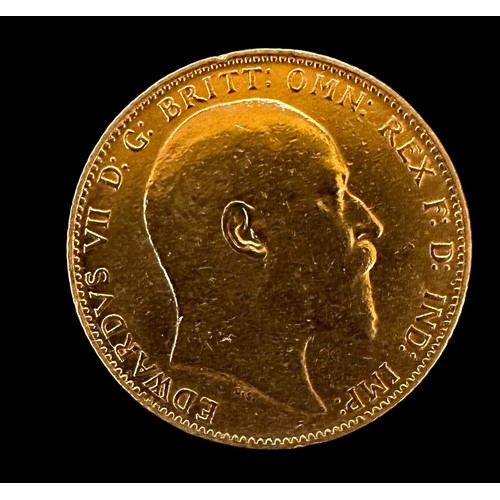 498 - 1908 Edward VII 22ct Gold Sovereig