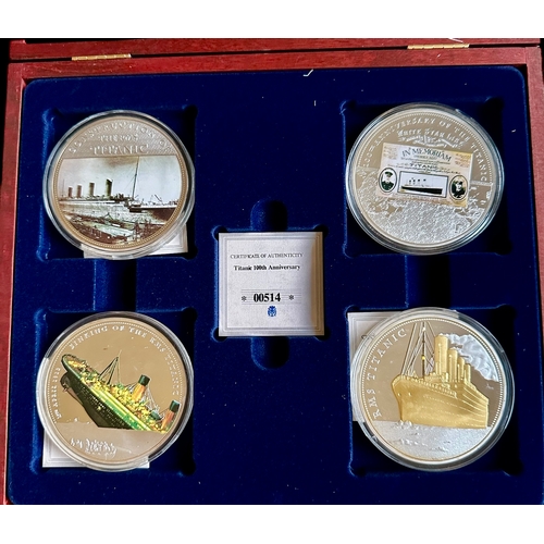 543 - A Boxed Collection Of 100th Anniversary Coins Of The Titanic