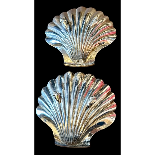 145 - Pair Of Georgian Scallop Shape Butter Dishes London 1769