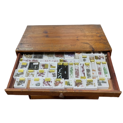 209 - A Set of Collectors Drawers Containing Precious and Semi Precious Stones etc. 49.5x31.5x41cm