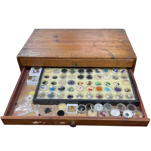 209 - A Set of Collectors Drawers Containing Precious and Semi Precious Stones etc. 49.5x31.5x41cm