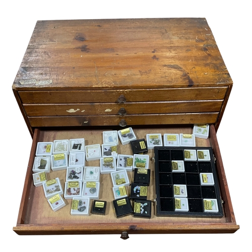 209 - A Set of Collectors Drawers Containing Precious and Semi Precious Stones etc. 49.5x31.5x41cm