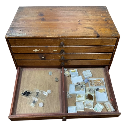 209 - A Set of Collectors Drawers Containing Precious and Semi Precious Stones etc. 49.5x31.5x41cm