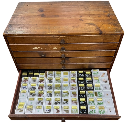 209 - A Set of Collectors Drawers Containing Precious and Semi Precious Stones etc. 49.5x31.5x41cm