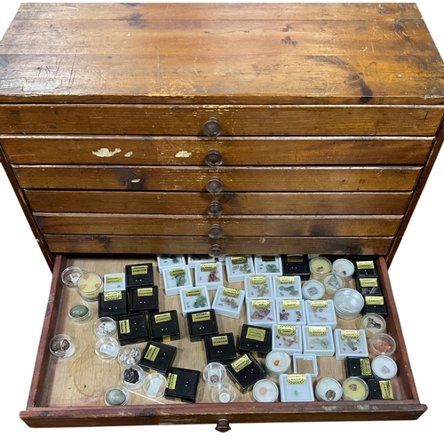 209 - A Set of Collectors Drawers Containing Precious and Semi Precious Stones etc. 49.5x31.5x41cm