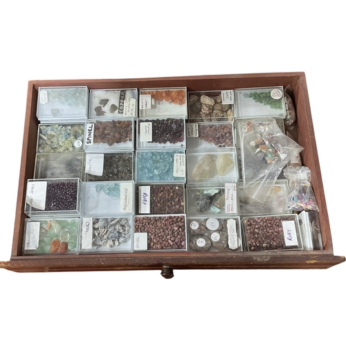 209 - A Set of Collectors Drawers Containing Precious and Semi Precious Stones etc. 49.5x31.5x41cm