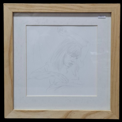 220 - Pencil Sketch of Girl - C.     Graham Ovenden