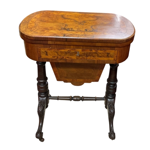 234 - A Fine Quality Late 19th Century Burr Walnut Games/Work Table