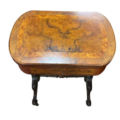 234 - A Fine Quality Late 19th Century Burr Walnut Games/Work Table