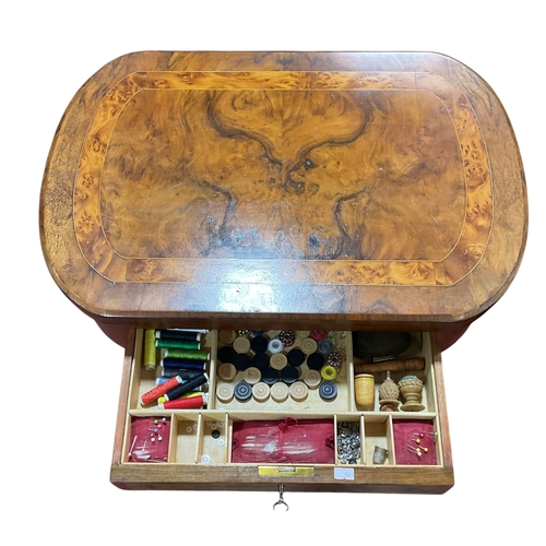 234 - A Fine Quality Late 19th Century Burr Walnut Games/Work Table