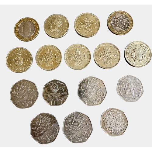 304 - Collectable £2 Pound Coins & 50 Pences, 9 x £2, 7 x 50p