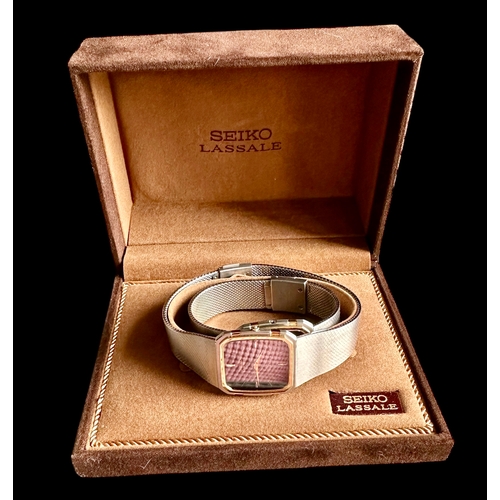 341 - Boxed Seiko Lassale With Extra Sample